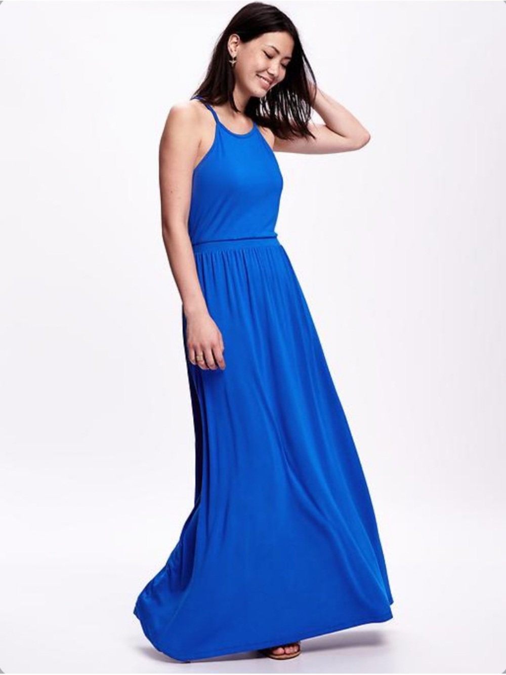 Old Navy Cobalt Back Tie Maxi Dress